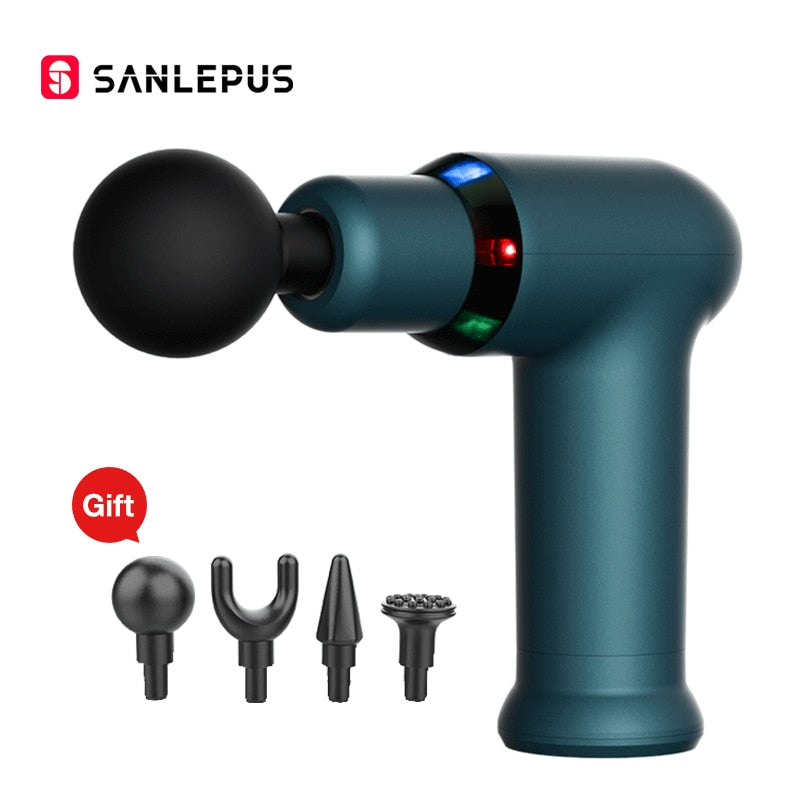 Pistolet de massage à double fonction, compresse chaude et tissus profonds, pour les muscles du cou et du dos