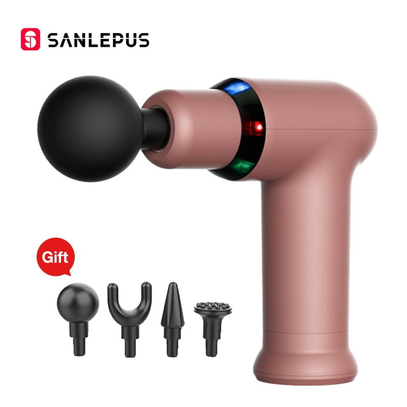 Pistolet de massage à double fonction, compresse chaude et tissus profonds, pour les muscles du cou et du dos