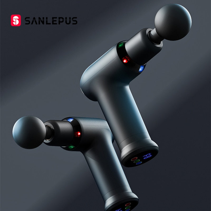 Pistolet de massage à double fonction, compresse chaude et tissus profonds, pour les muscles du cou et du dos