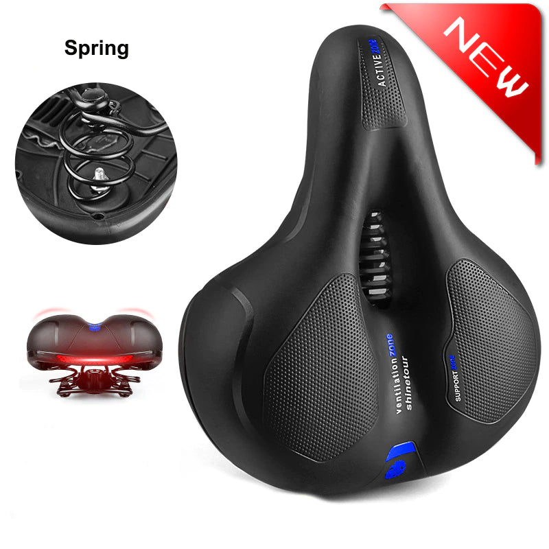 Selle rembourrée épaisse et confortable pour vélo et vélo+.