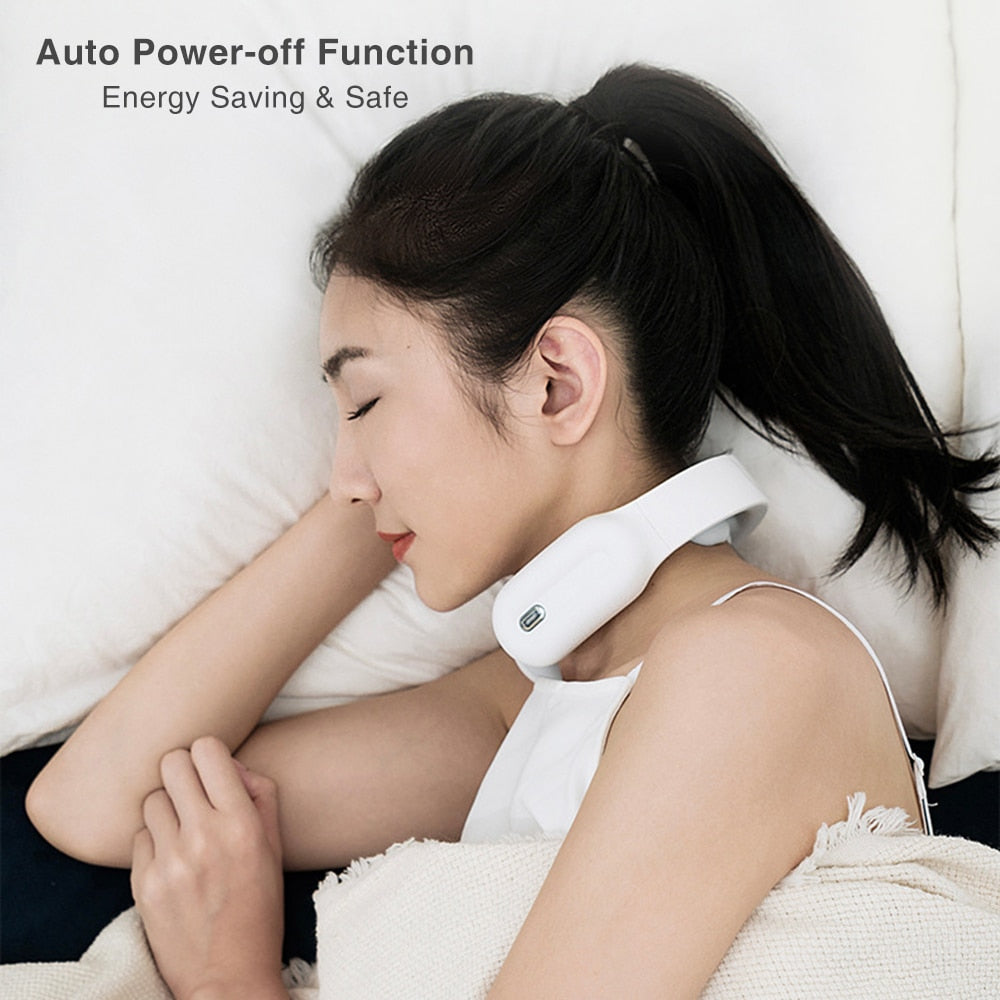 Masseur électrique intelligent physiothérapeutique pour le cou, les épaules, les vertèbres cervicales, soulagement de la douleur, masseur chauffant