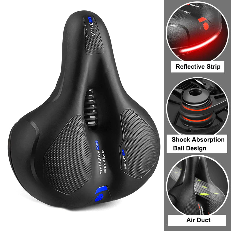 Selle rembourrée épaisse et confortable pour vélo et vélo+.